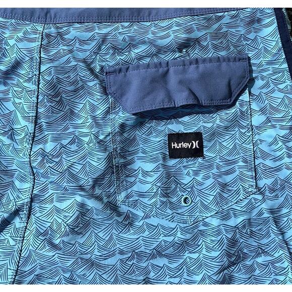 Hurley Men's Phantom Sleepy Hollow 20" Boardshorts Size 34 Blue Glaze Swim Short - Picture 6 of 8